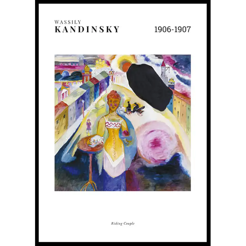 Poster Gallerix Riding Couple By Wassily Kandinsky