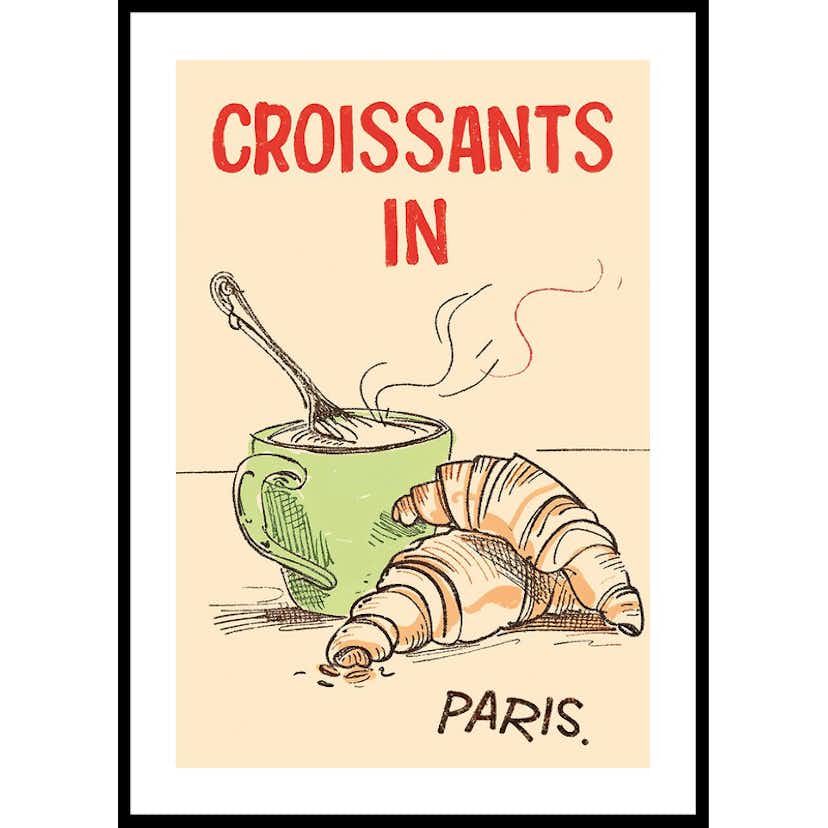 Poster Gallerix Croissants In Paris
