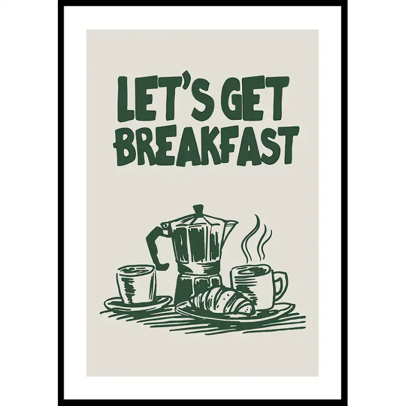 Poster Gallerix Let's Get Breakfast