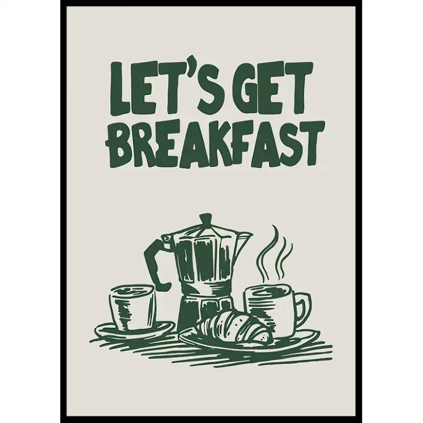 Poster Gallerix Let's Get Breakfast