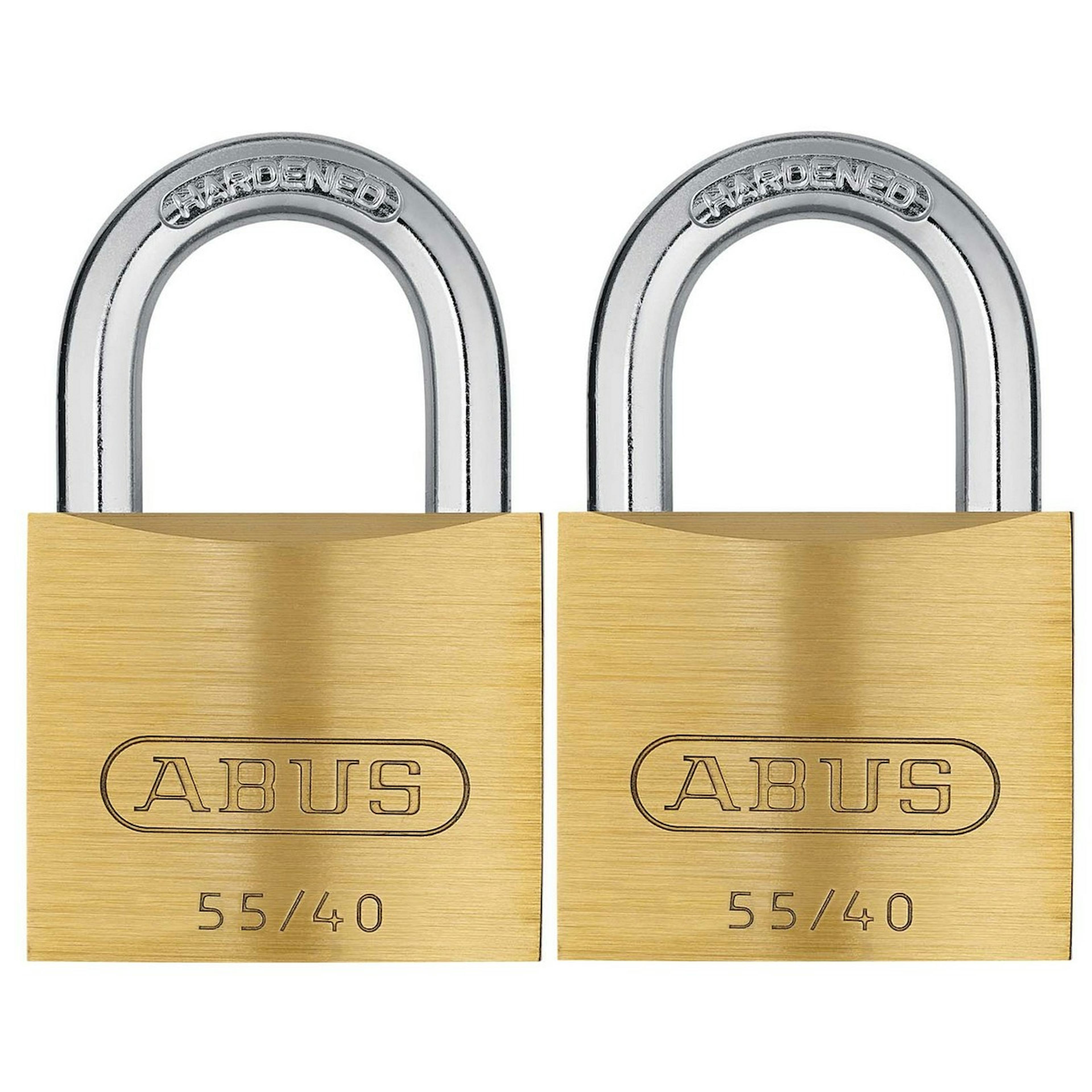 Hänglås Abus 55/40 2 st Ll Mässing