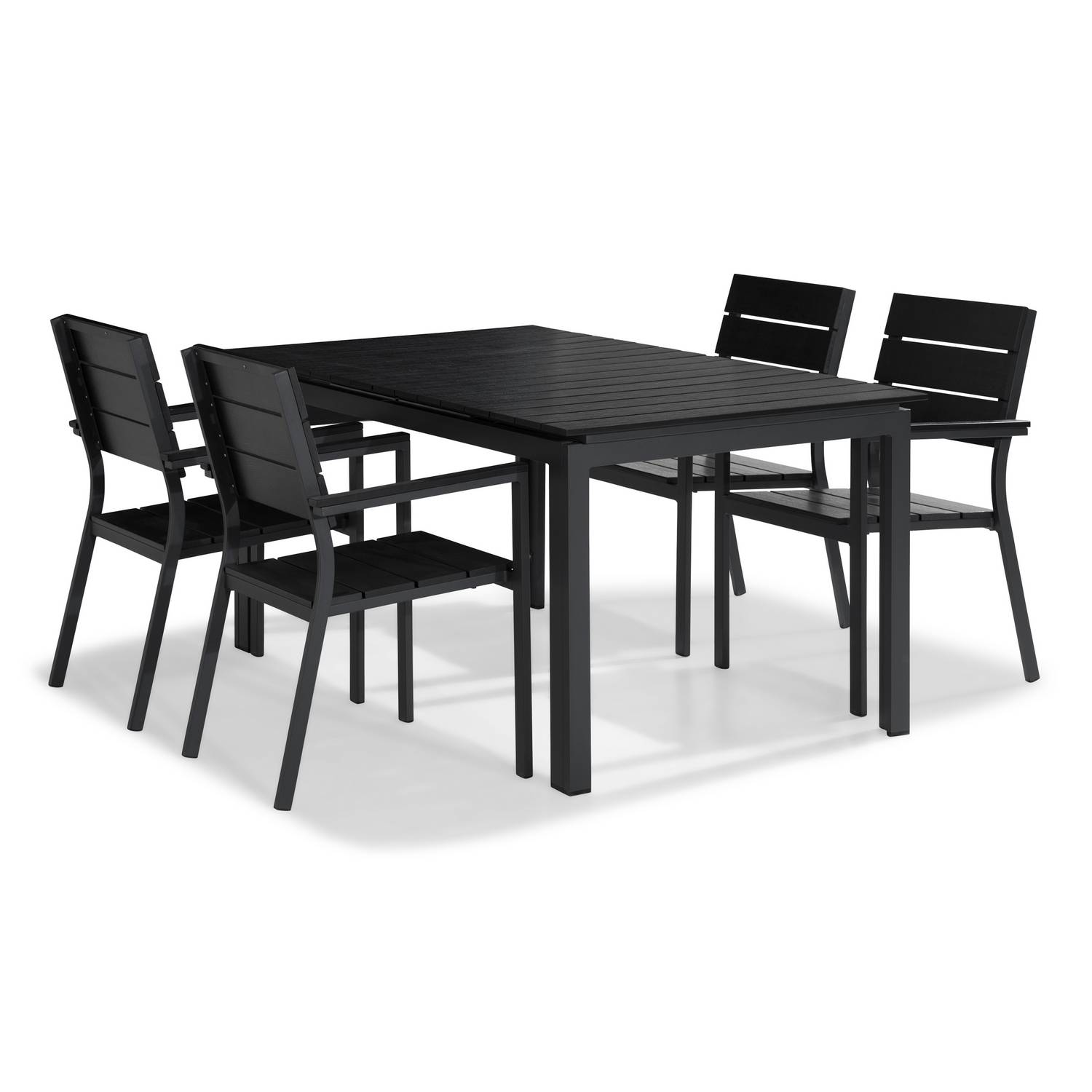 Matgrupp Comfort Garden Tunis Matgrupp Utomhus 150x90 med 4 Stapelstolar