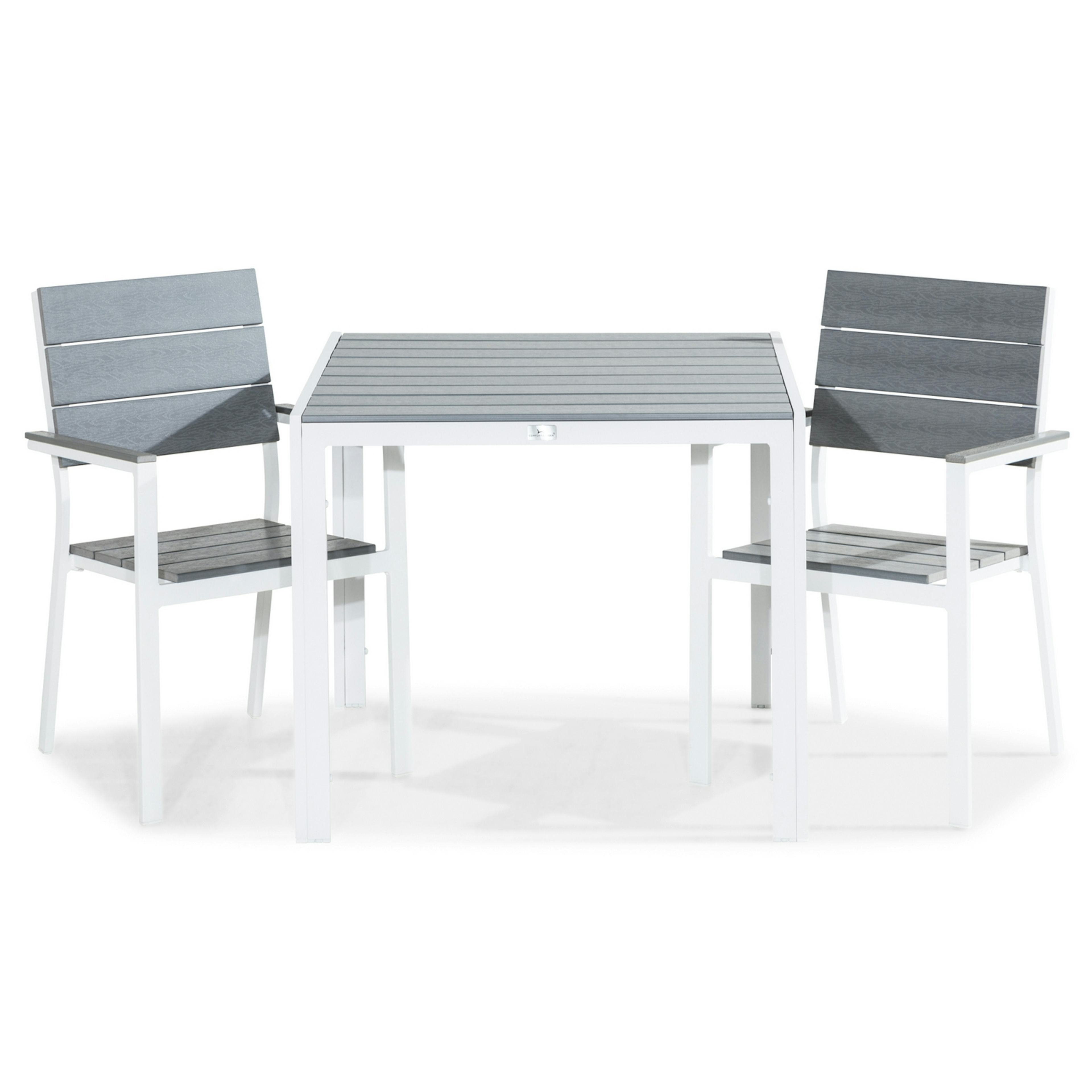 Matgrupp Utomhus Comfort Garden Tunis 90 med 2 StapelTrädgårdsstolar