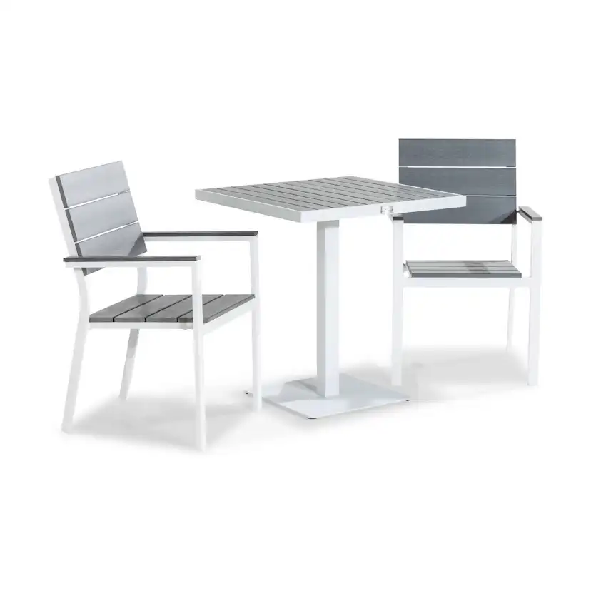 Cafégrupp Comfort Garden Tunis Caféset 70x70 med 2 Stapelstolar