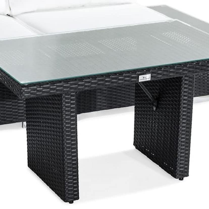 Loungegrupp Comfort Garden Bahamas 2-sits med Avslut och Utebord Utomhus