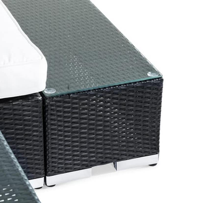 Loungegrupp Comfort Garden Bahamas 2-sits med Avslut och Utebord Utomhus