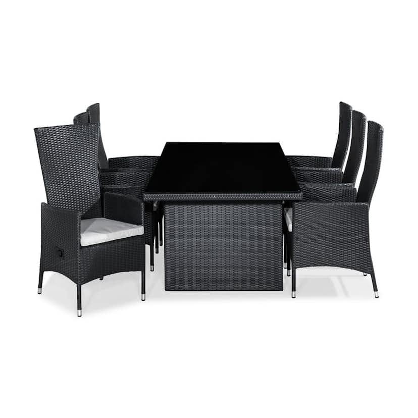 Loungegrupp Comfort Garden Bahamas 3-sits med Avslut med Utefåtölj och Utebord Utomhus