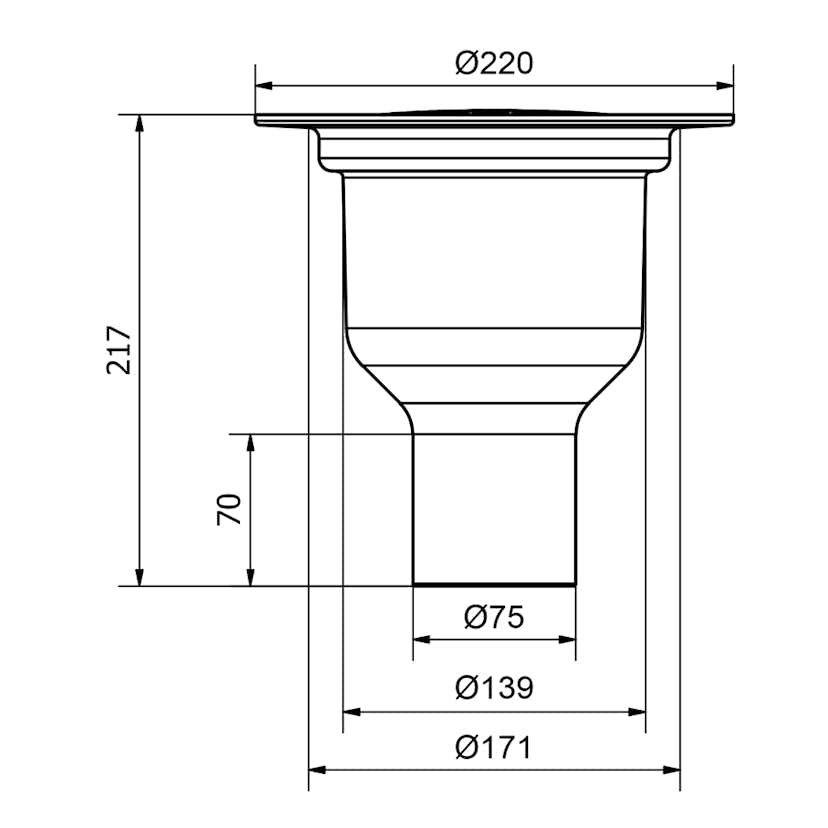 Golvbrunn Purus Lod MA 75 E Botten