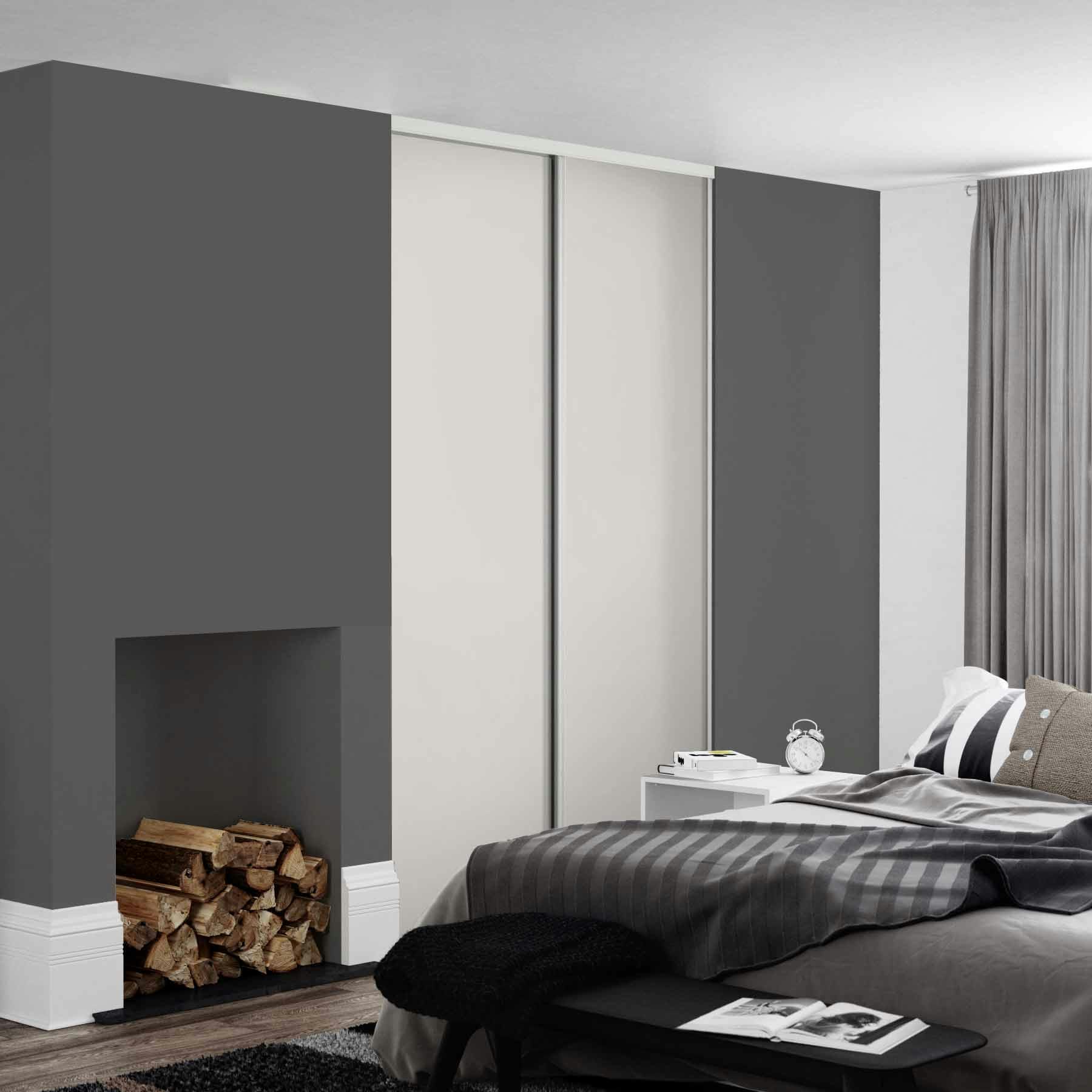 Skjutdörr Lundbergs Twinpak Vit