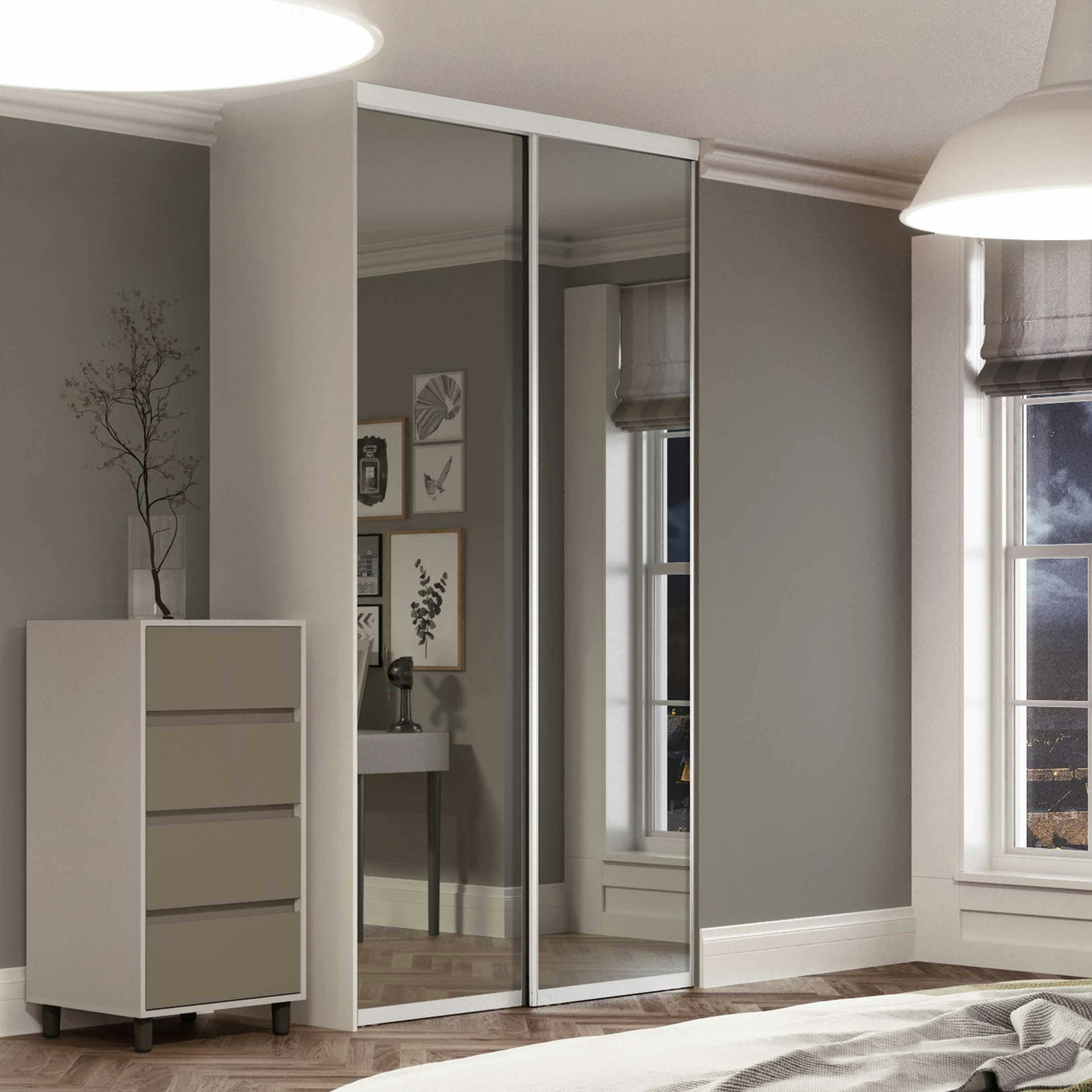 Skjutdörr Lundbergs Twinpak Spegel