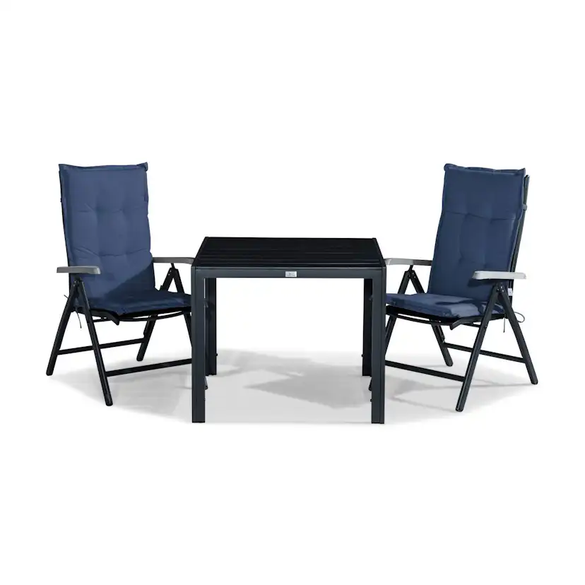 Matgrupp Comfort Garden Tunis Matgrupp Utomhus 90x90 med 2 Monaco Lyx Positionsstol m Dyna