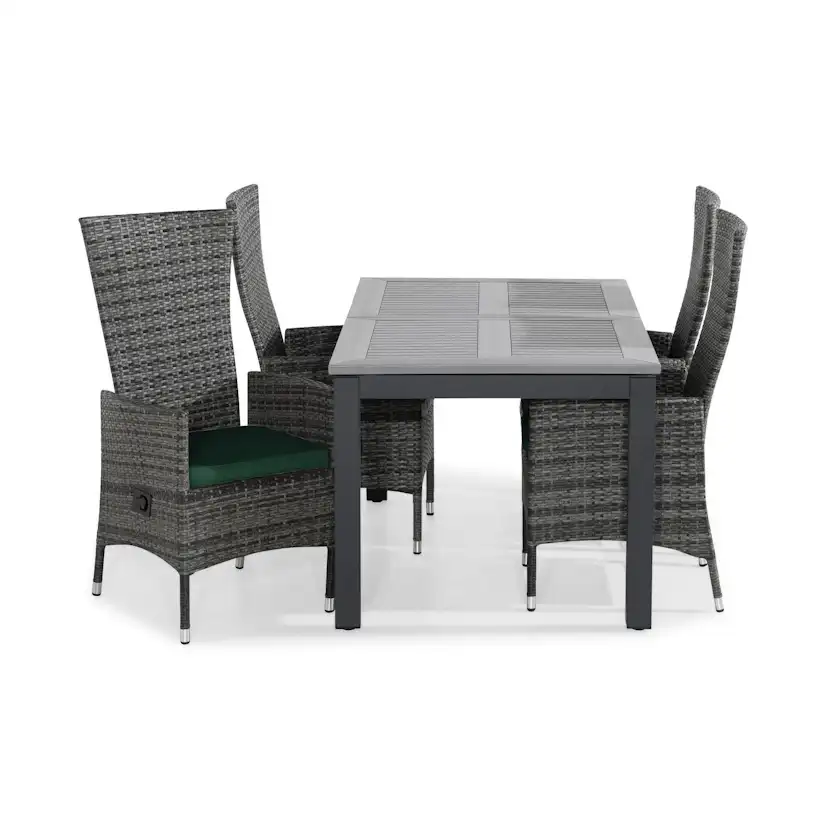 Matgrupp Comfort Garden Monaco Matgrupp Utomhus 152-210x90 med 4 Jenny Fåtölj Ställbar m Dyna