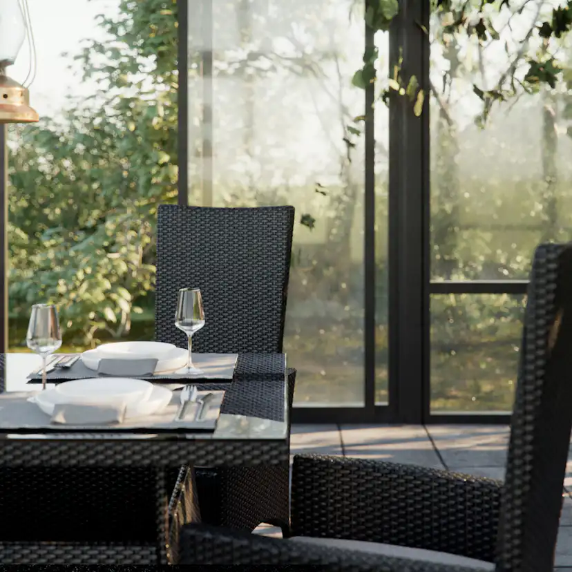 Matgrupp Comfort Garden Thor Matgrupp Utomhus 140x90 med 4 Jenny Fåtölj Ställbar m Dyna