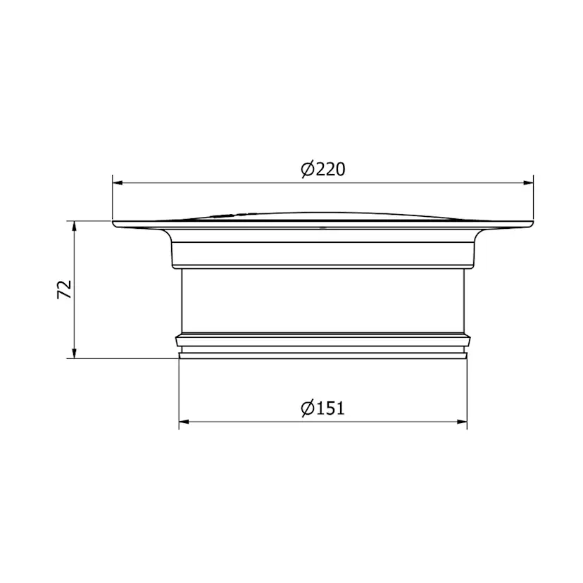 Förhöjningsring Purus Ø150
