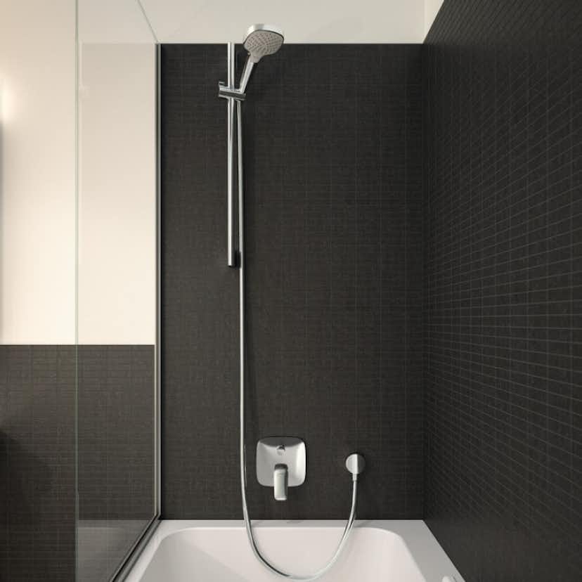 Badkarsblandare Hansgrohe Logis 2 Funktioner för Inbyggnad