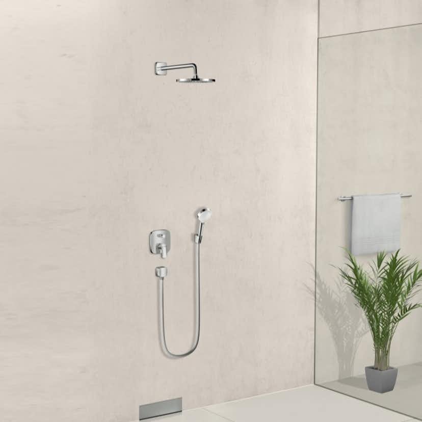 Badkarsblandare Hansgrohe Logis 2 Funktioner för Inbyggnad