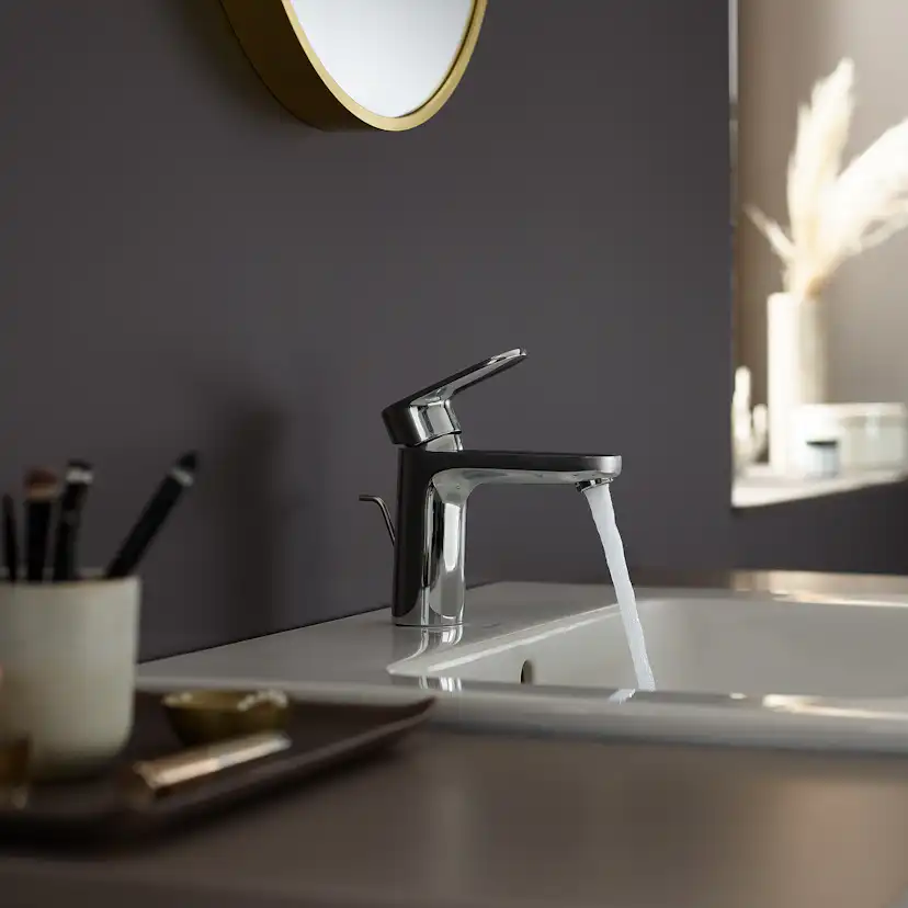 Tvättställsblandare Hansgrohe Vernis Blend 100 med Lyftventil