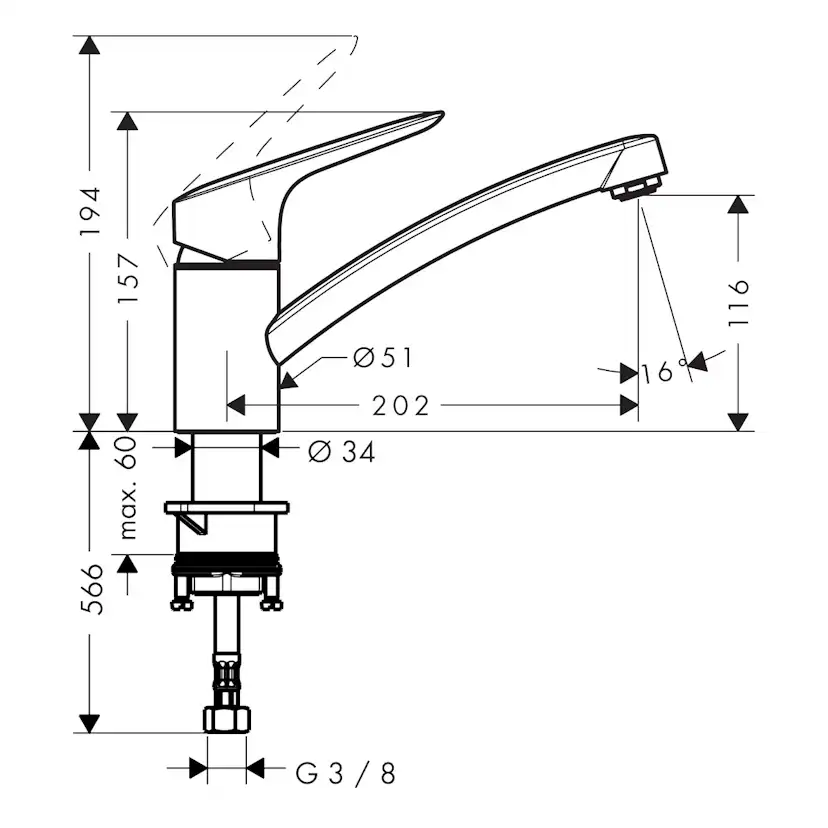 Köksblandare Hansgrohe Logis M31 120