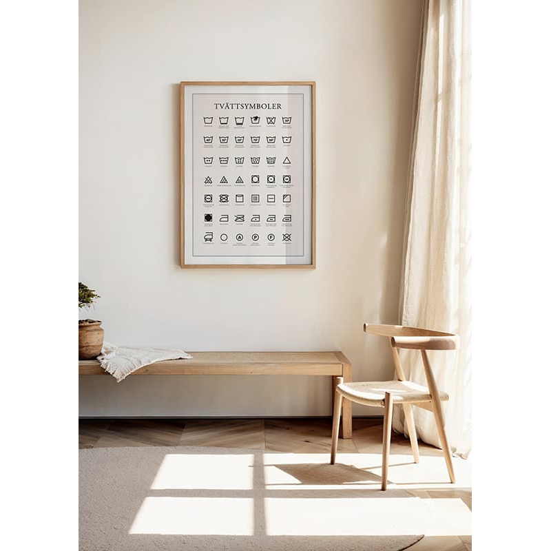 Poster Gallerix Tvättsymboler No2