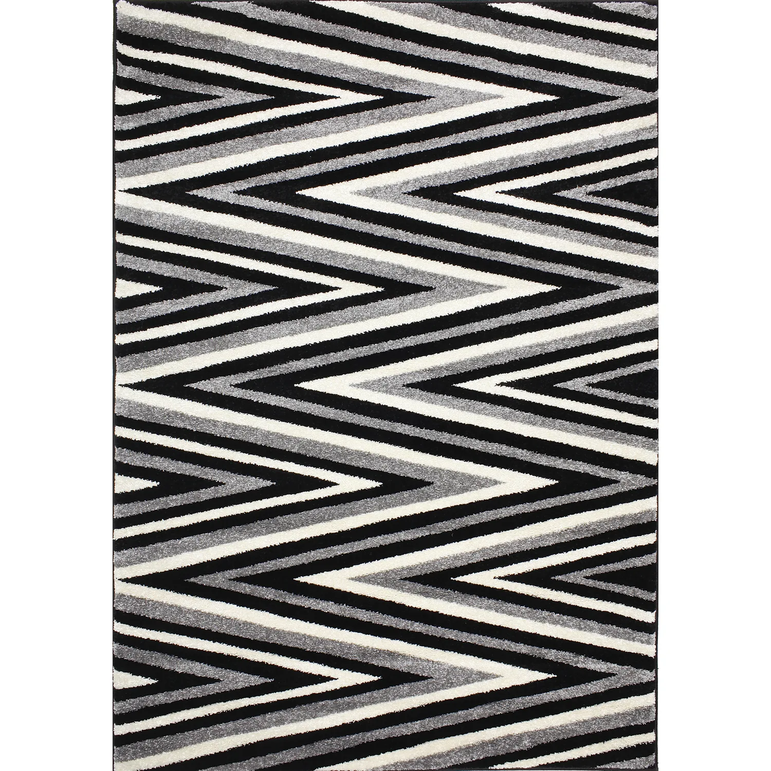 Wiltonmatta D-sign Terni Svart/Ljusgrå sicksack