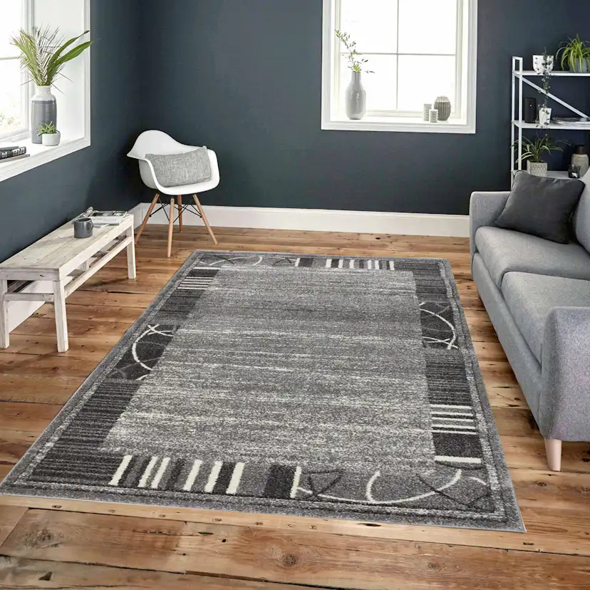 Wiltonmatta D-sign Ulm Ljusgrå/Vit