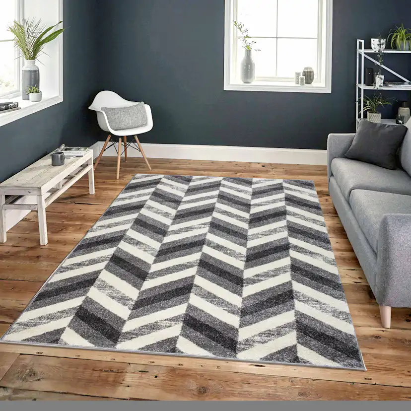 Wiltonmatta D-sign Verona Ljusgrå/Vit