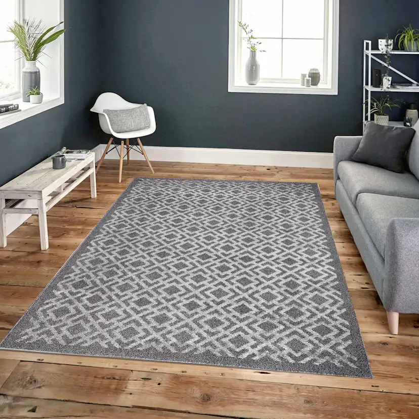 Wiltonmatta D-sign Terni Svart/Ljusgrå