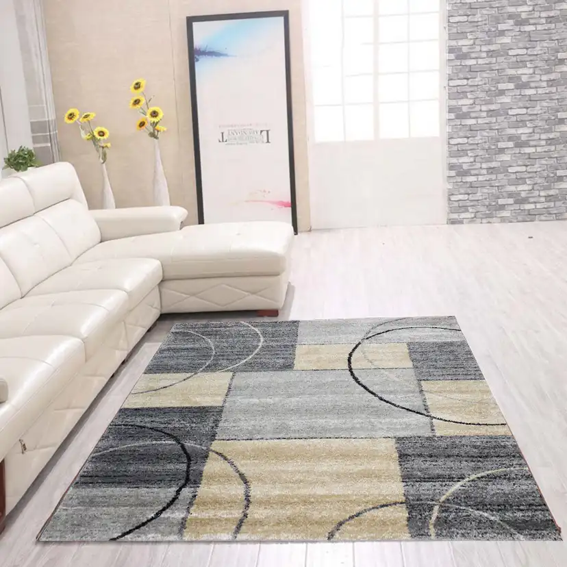 Wiltonmatta D-sign Anzio Ljusgrå/Vit