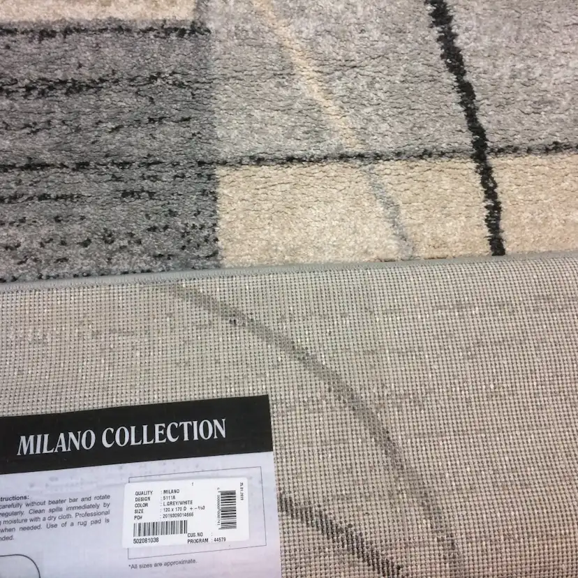 Wiltonmatta D-sign Anzio Ljusgrå/Vit