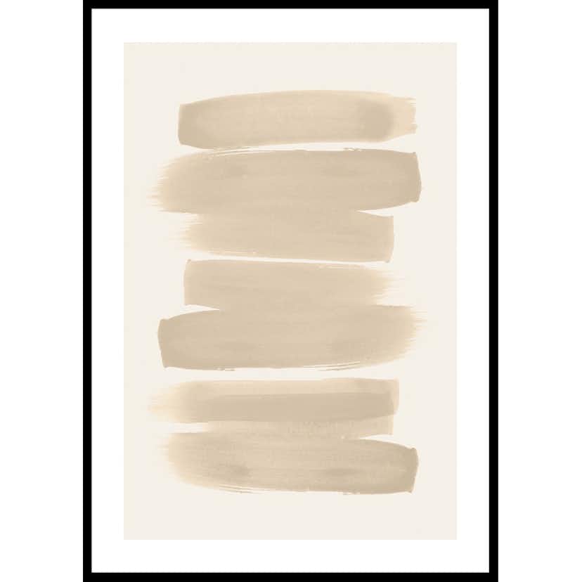Poster Gallerix Beige Brushwork