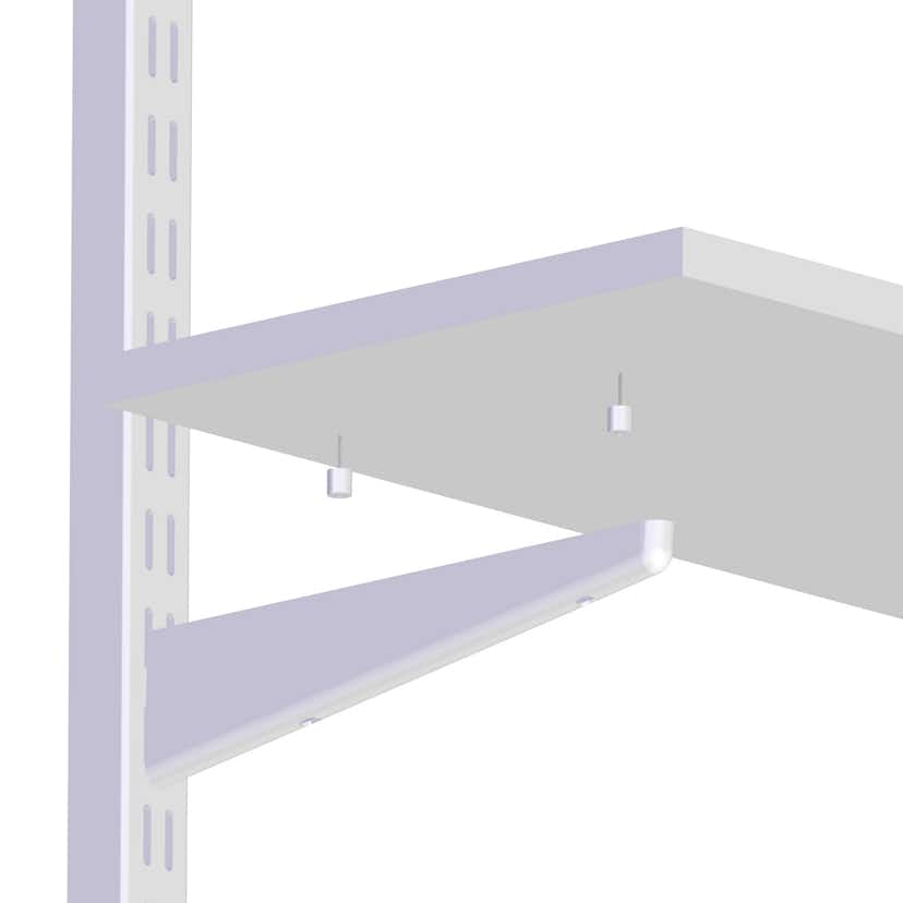 Hyllstift Lundbergs Wide 10-Pack Vit