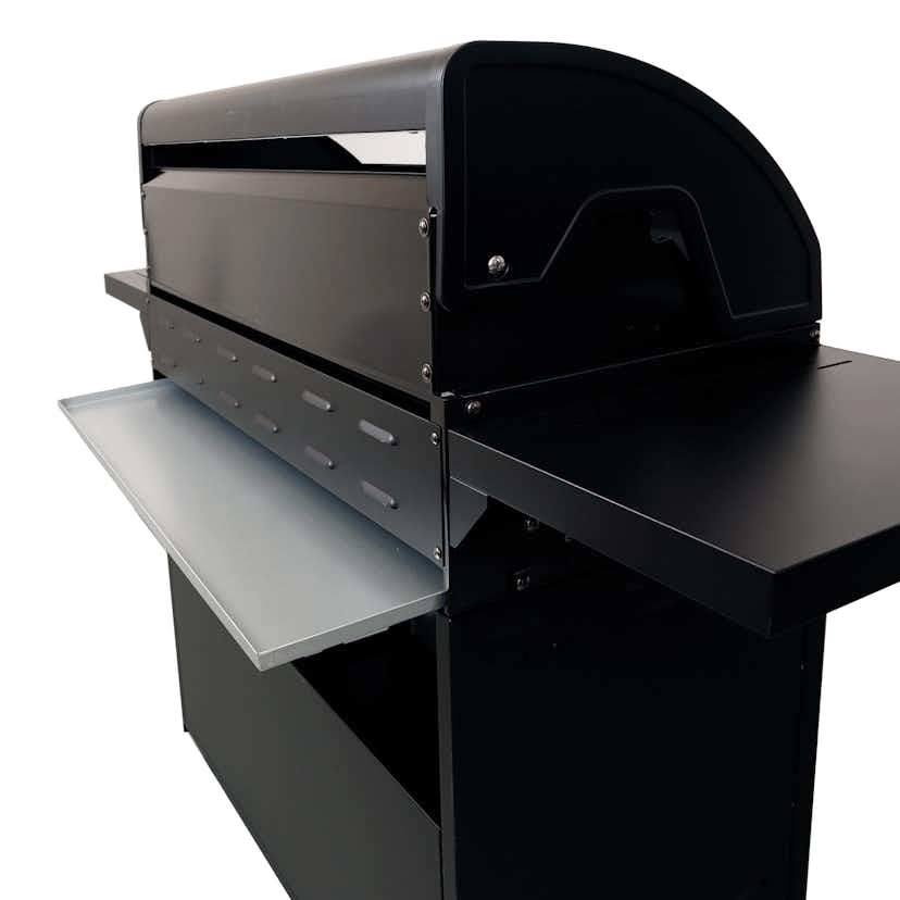 Gasolgrill Kobe 6+1 Brännare Svart Med Gaslock