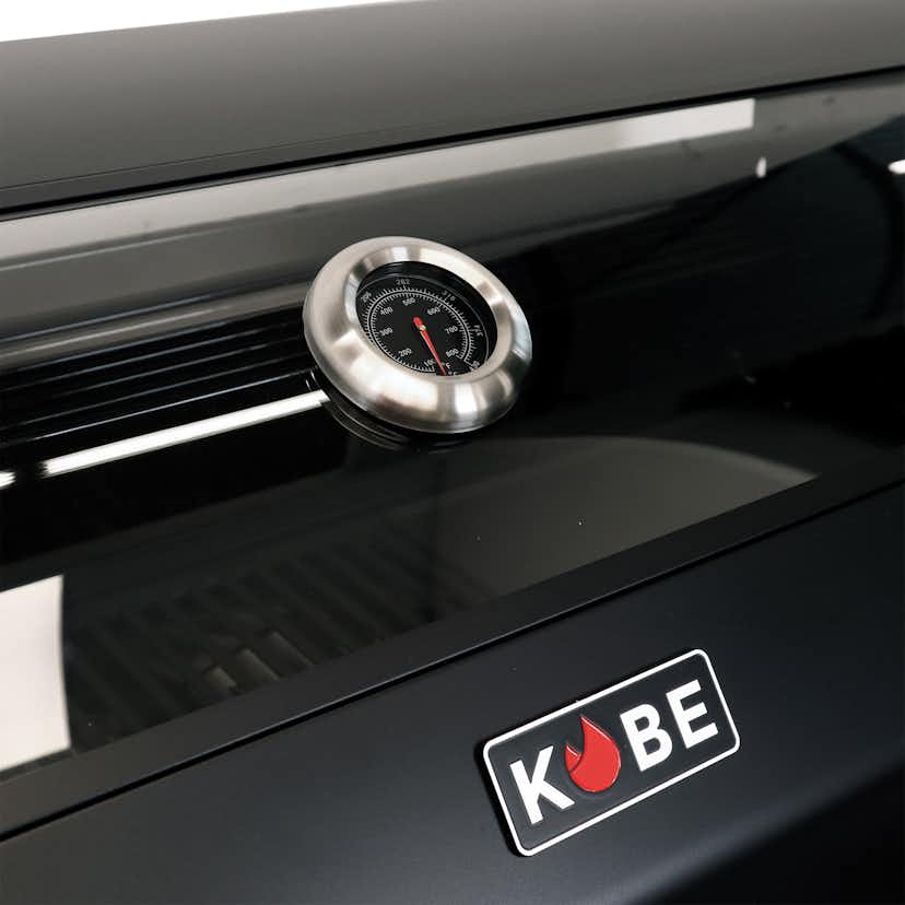 Gasolgrill Kobe 6+1 Brännare Svart Med Gaslock