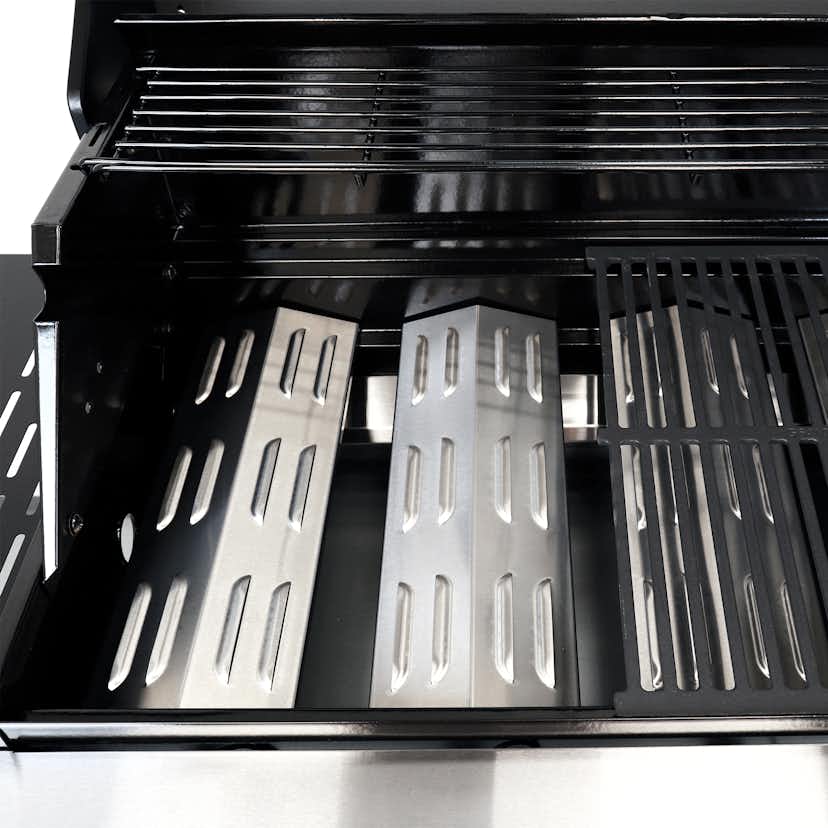 Gasolgrill Kobe 6+1 Brännare Svart Med Gaslock