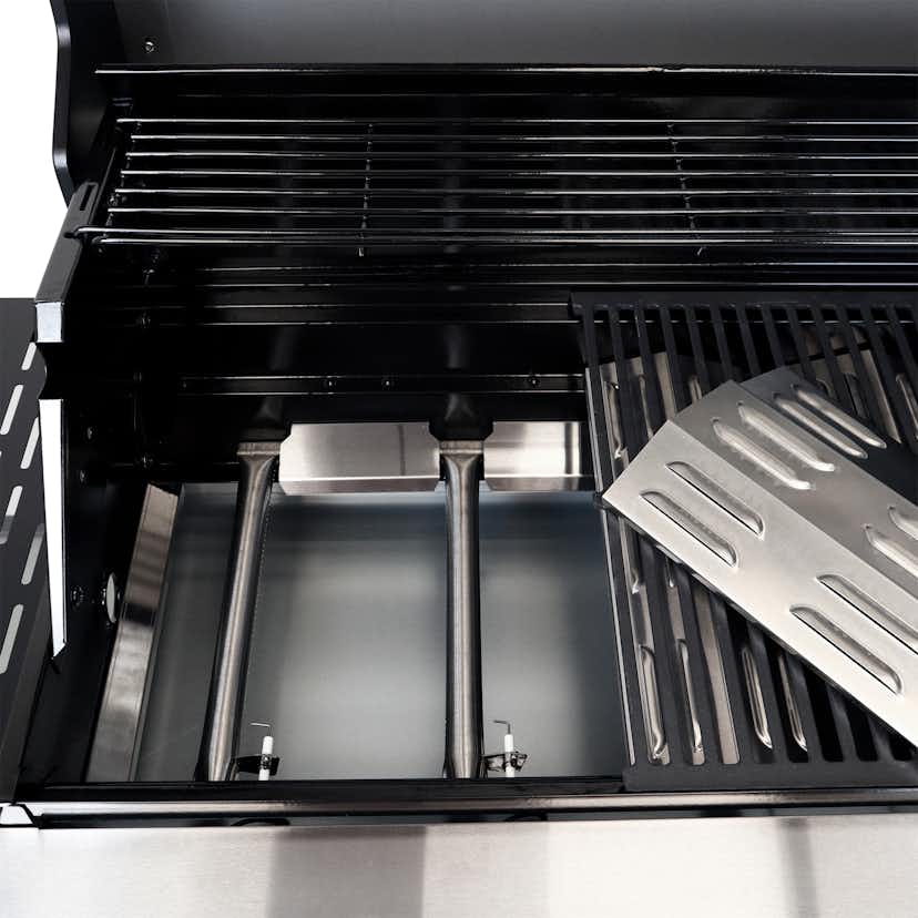 Gasolgrill Kobe 6+1 Brännare Svart Med Gaslock