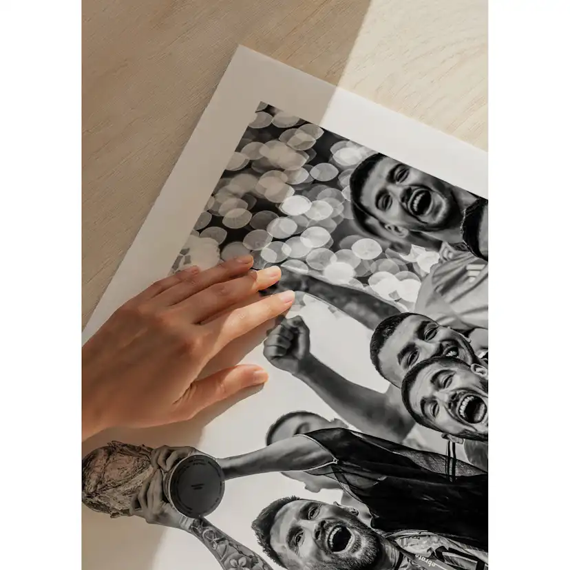 Poster Gallerix Lionel Messi Argentina World Cup 2022 B&W No1