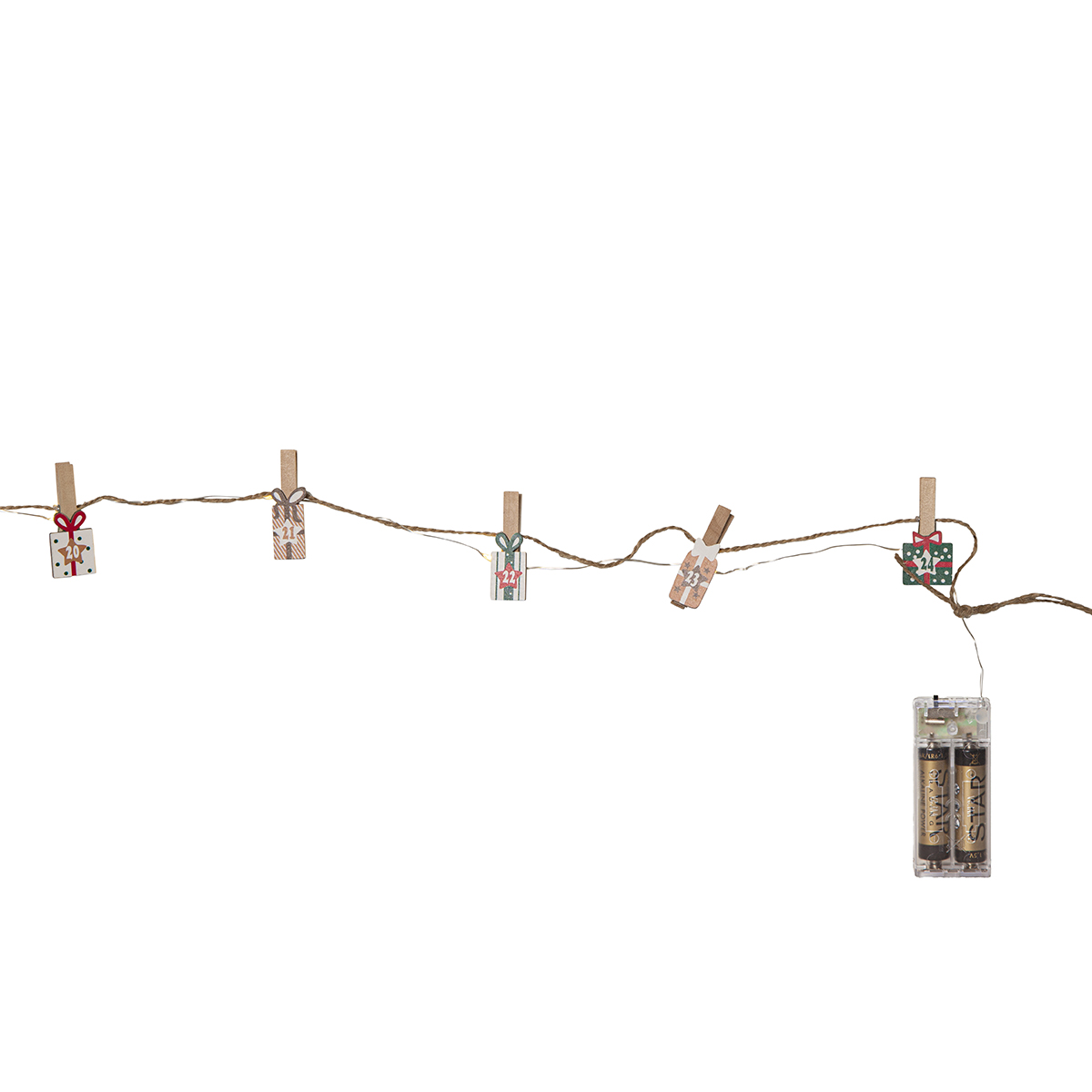 Ljusslinga Star Trading Clippy Advent LED Batteridriven