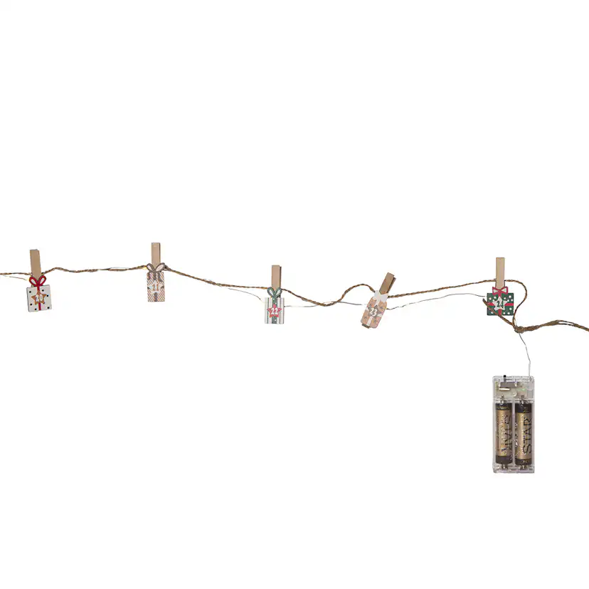 Ljusslinga Star Trading Clippy Advent LED Batteridriven