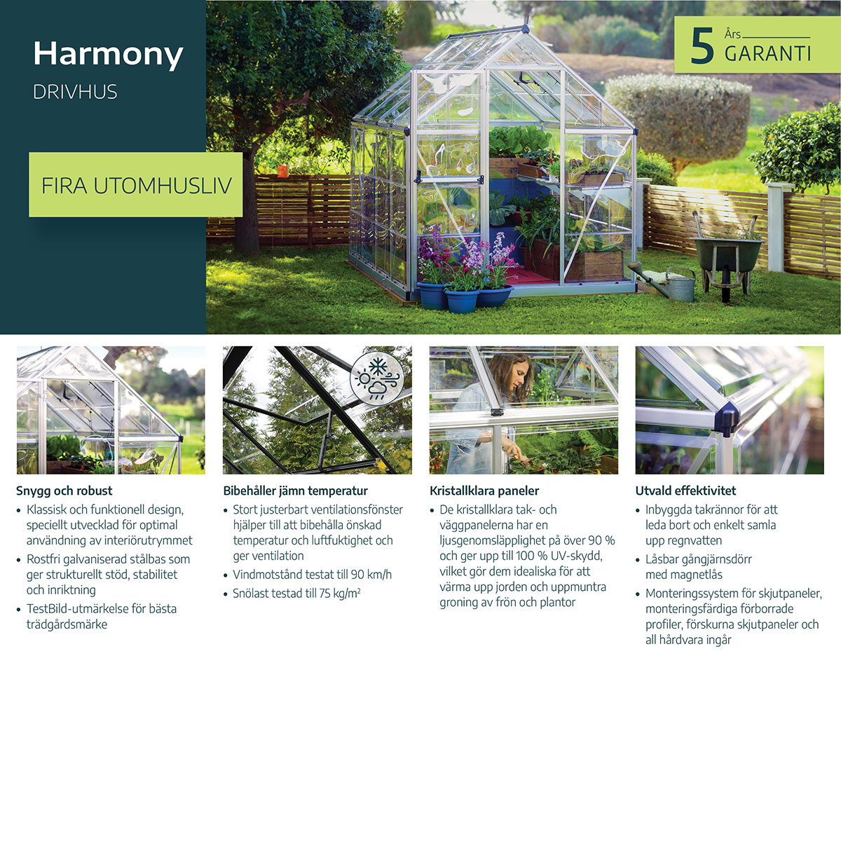 Växthus Canopia by Palram Mythos 4,6 m²