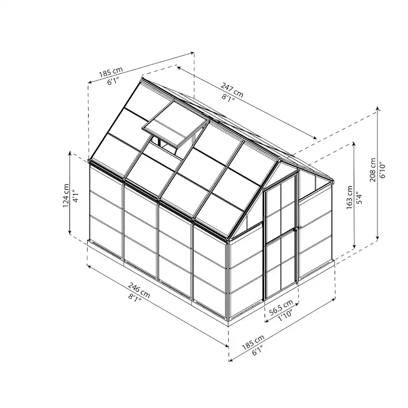 Växthus Canopia by Palram Harmony 4,6 m²