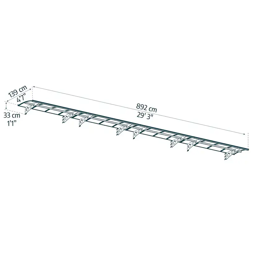 Entrétak Canopia by Palram Herald Klar 1,4 X 8,9 m