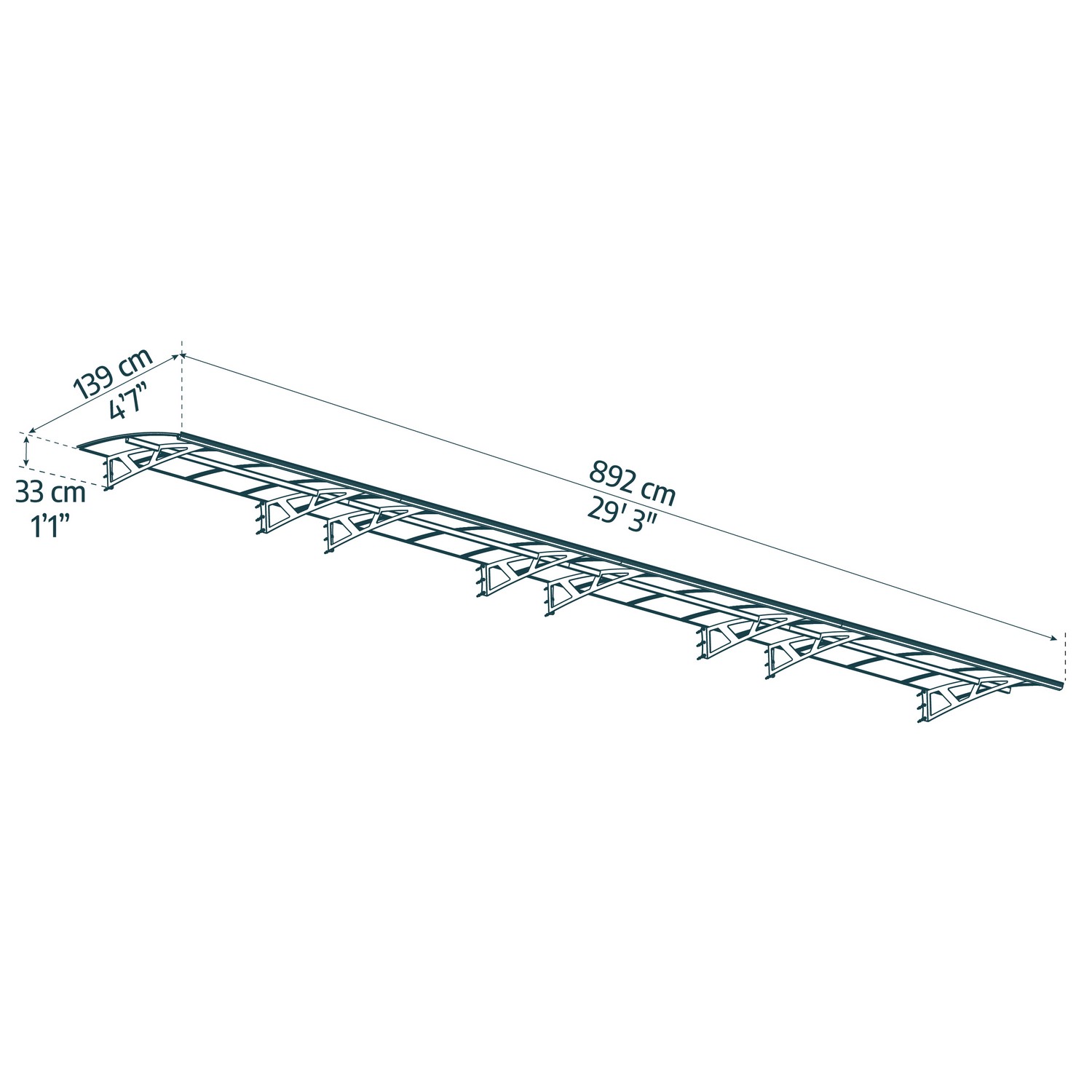 Entrétak Canopia by Palram Amsterdam Klar 1,4 X 8,9 m