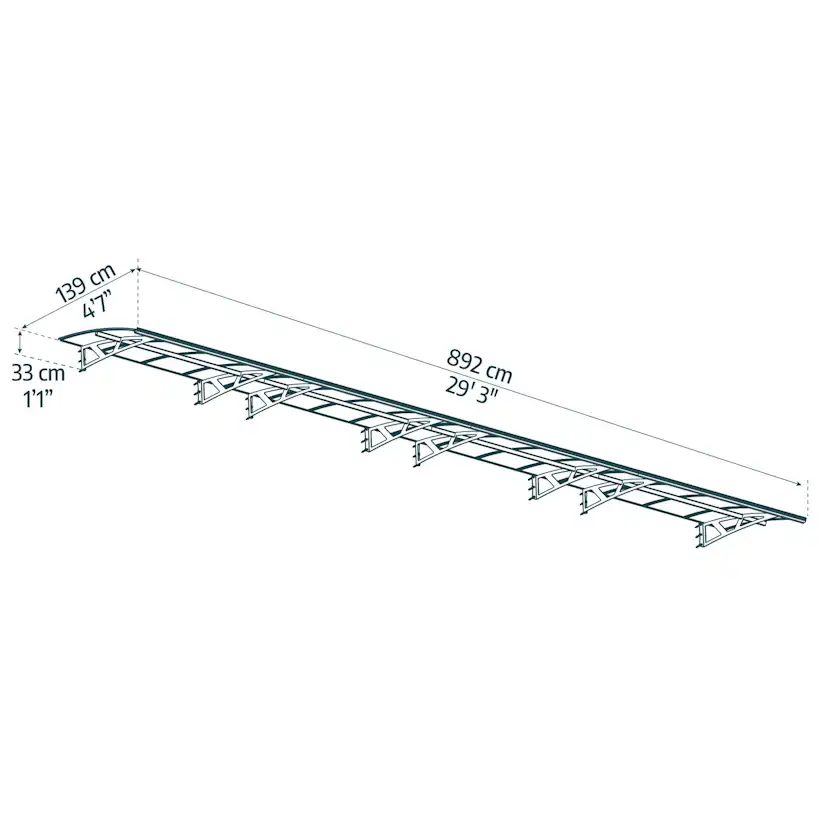 Entrétak Canopia by Palram Amsterdam Klar 1,4 X 8,9 m