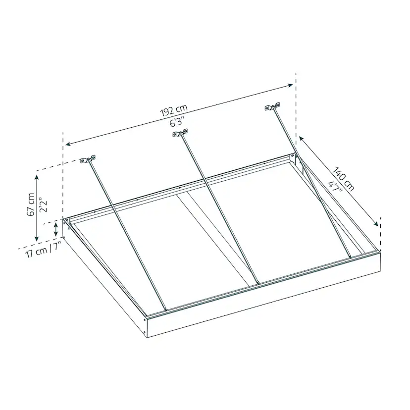 Entrétak Canopia by Palram Taurus Klar Silver 0,9 X 1,5 m