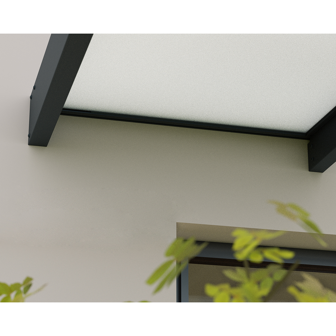 Entrétak Canopia by Palram Sophia XL Grå Klar 1,4 X 6 m