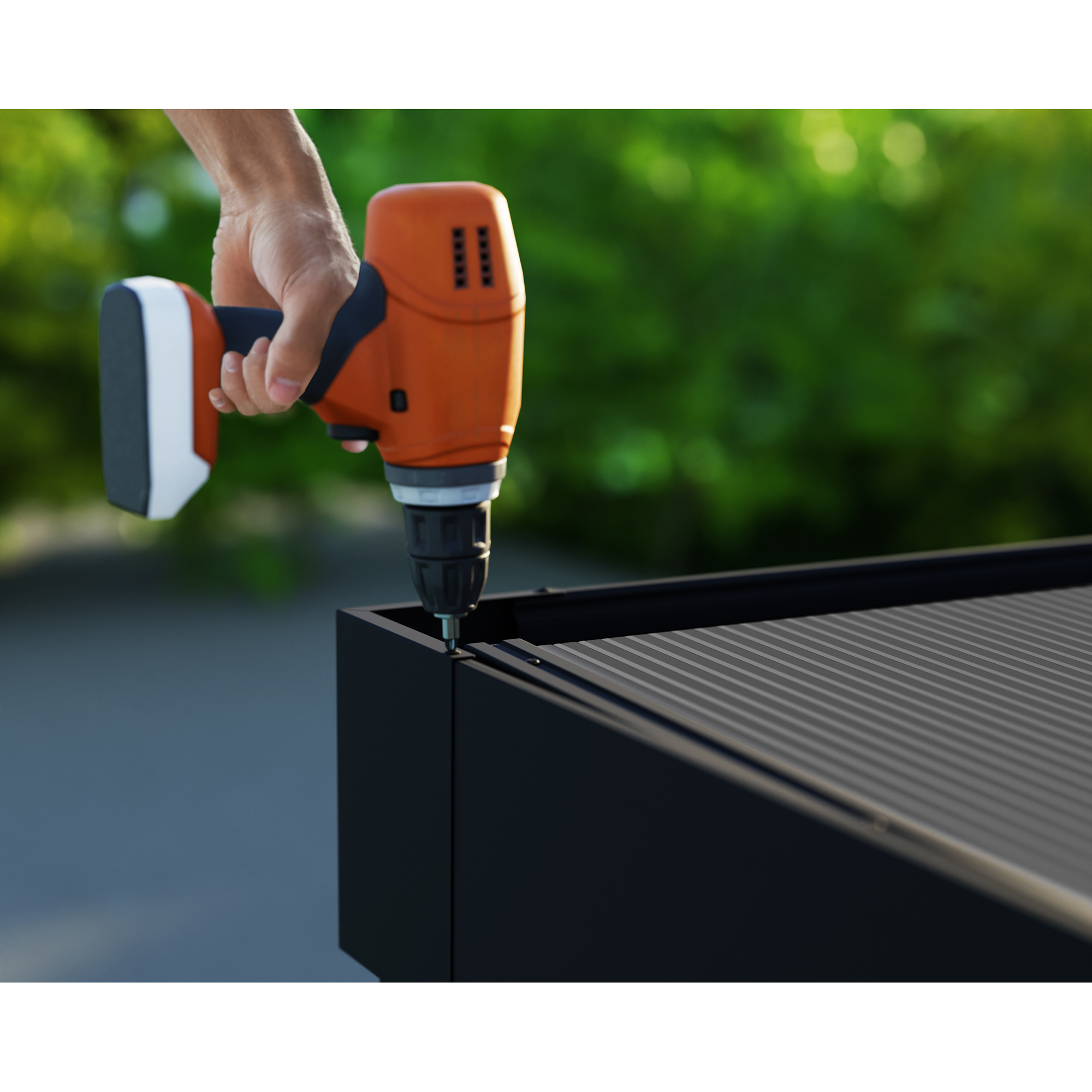 Canopia Oslo Carport i Metall Dubbel i Metall Svart