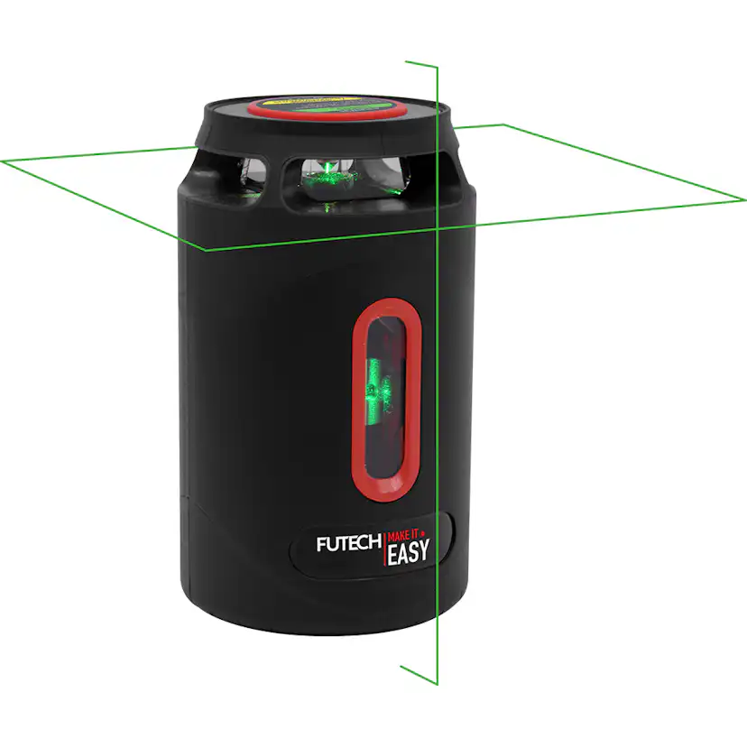 Krysslinjelasersats Futech Grön LL5505 Med 1x360° Horisontallinje
