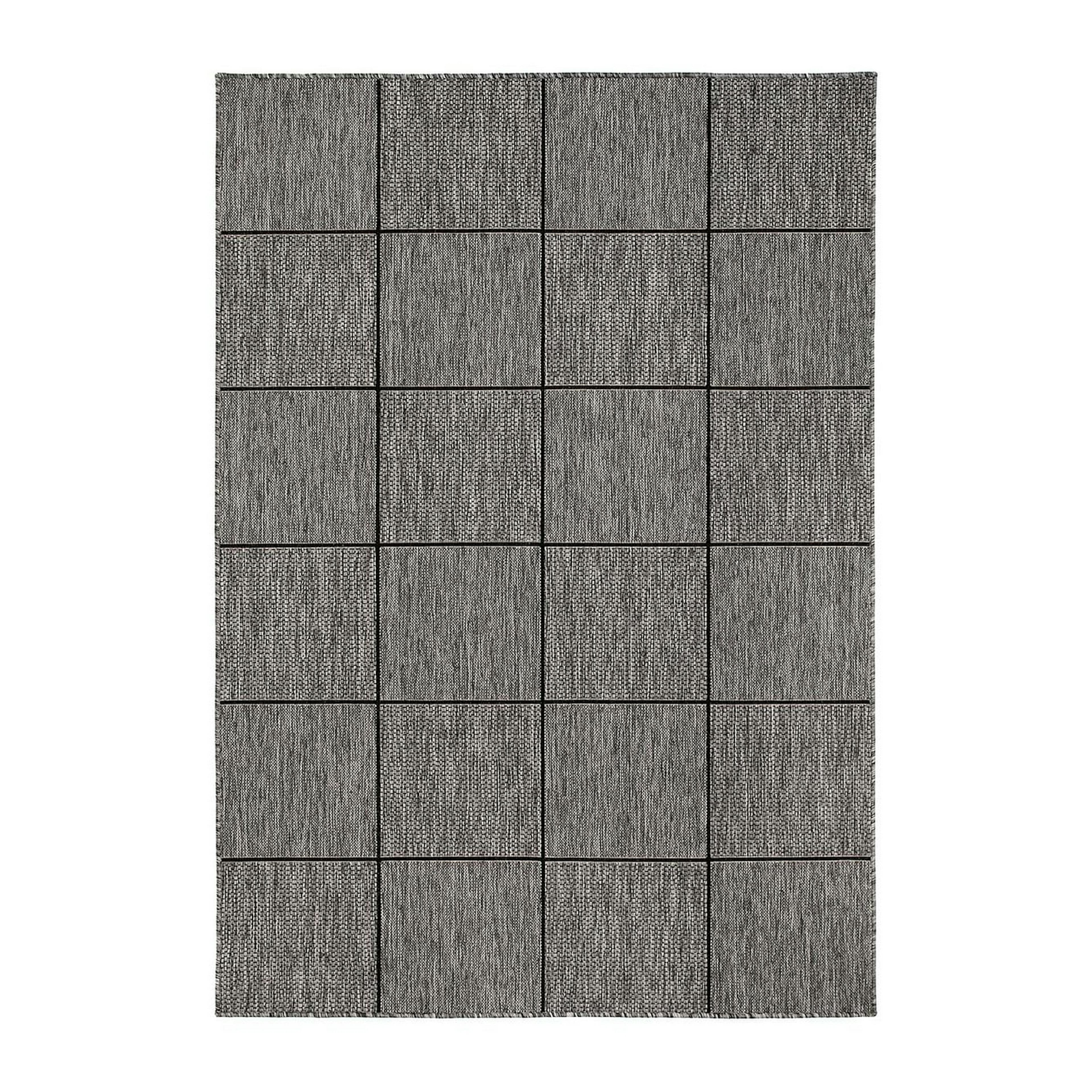 Flatvävd Matta KM Carpets Madrid Square Grå/Svart