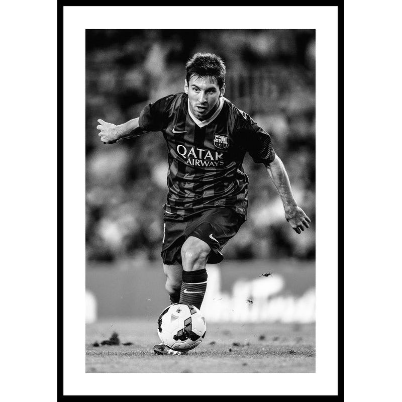 Poster Gallerix Lionel Messi FC Barcelona 2013 B&W No2