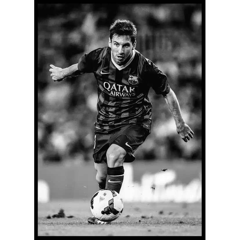 Poster Gallerix Lionel Messi FC Barcelona 2013 B&W No2